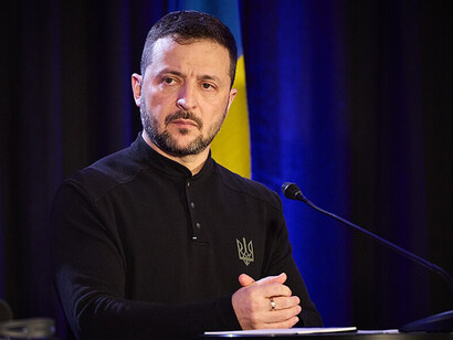 Volodymyr Zelenskyy delivers a joint statement at the fourth Ukraine-Nordic Summit in Reykjavik on October 28, 2024