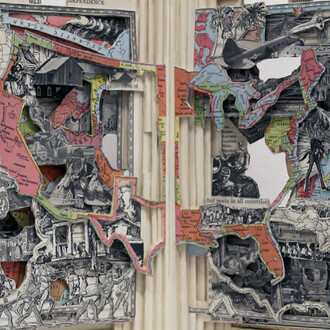 Brian Dettmer, The de of America (detail), 2022. Courtesy of Nancy Toomey Fine Art