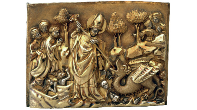 The Servatius Plaques, unknown 1403 Maastricht, silver, giltH 10,7 cm; W 13,8-16,2 cm