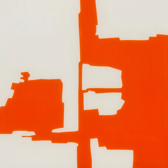 Julio Rondo, Los Feliz M.G. (orange) (detail), 2002. Courtesy of Jaeger Art