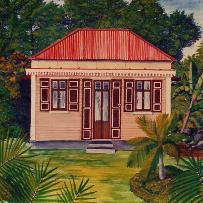 Paul Clodel Cochard, *Case créole Ste-Anne*, 1986