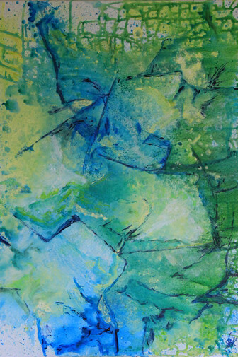 Anni Koch-Knudsen, New Beginning II, Acrylic on Canvas, 31.5" x 23.5"