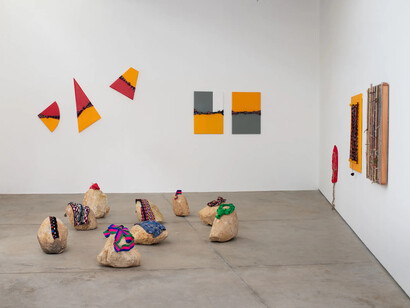 Antonio Pichillá, Geometría intercultural, exhibition view. Courtesy of Luciana Brito Gallery