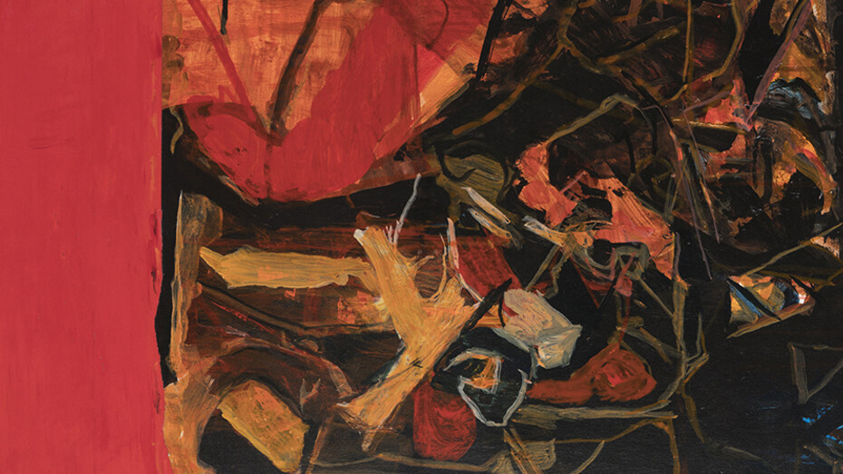 S.H. Raza, Trishna, 1976, acrylic on paper. Courtesy of the Piramal Museum of Art