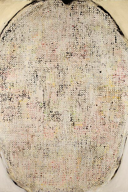 Ross Bleckner, Brain Rust, 96" x 72", oil/linen, 2013