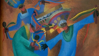 "Danza de Yautepec", óleo sobre lienzo, Fermín Revueltas, 1933