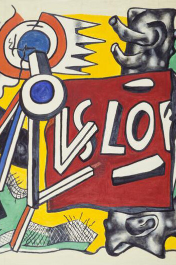 Fernand Léger
Le Tronc d'arbre sur fond jaune [Tree Trunk on Yellow Ground]