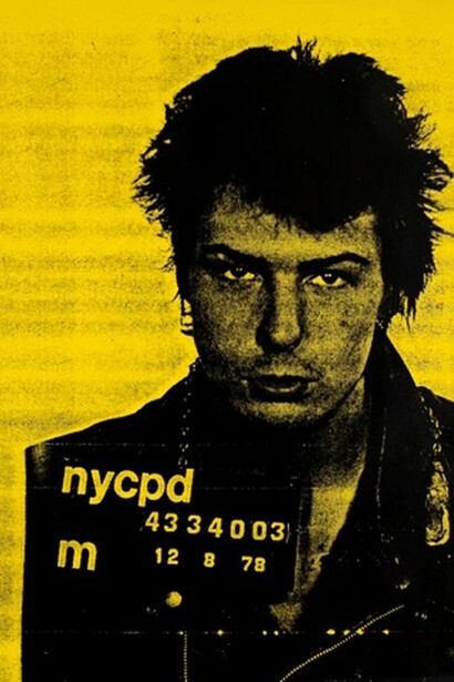 Russell Young, Sid Vicious - from the 'pig portrait' series, yellow and black