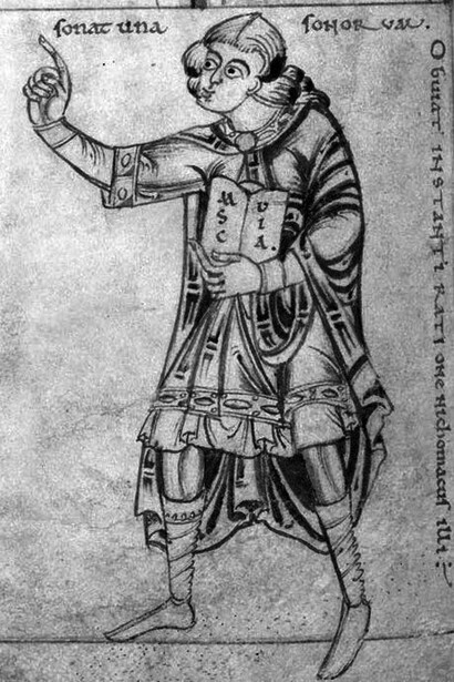 Nicomaco di Gerasa in un'illustrazione del XII secolo che lo ritrae al fianco di Platone