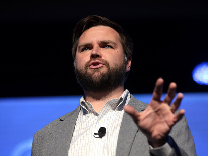 J. D. Vance speaking with attendees at the 2023 Turning Point Action