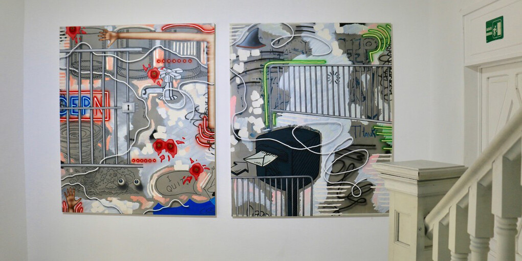 Postcards from America, exhibition view. Courtesy of Celaya Brothers Gallery
