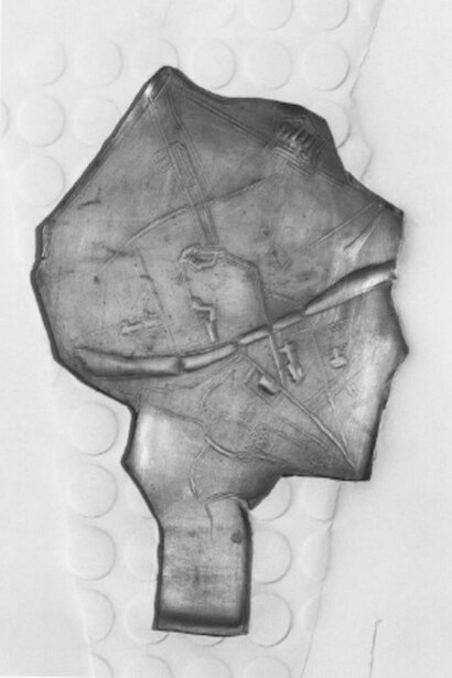 En visageons Florence, monotype plomb, cm 50x40