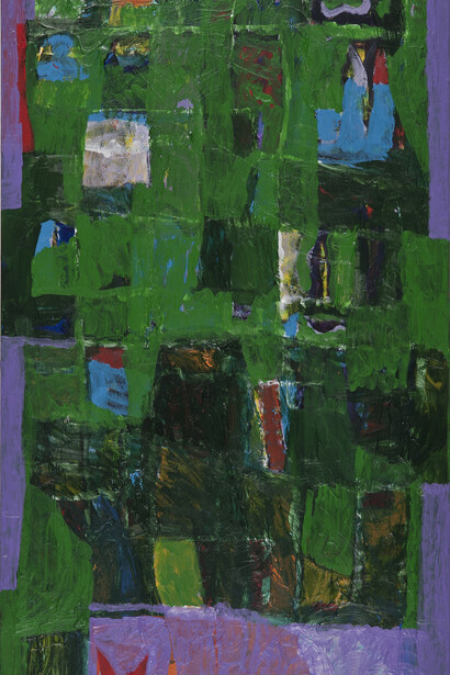 Asaad Arabi, Memory from the Green, 2014, Acrylic on canvas, 195 x 97 cm