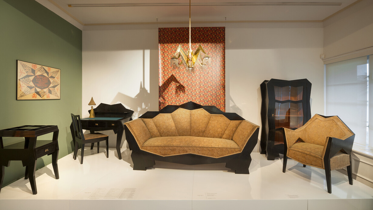 Czech cubism, exhibition view. Courtesy of the Museum of Decorative Arts