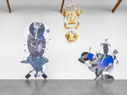 Haegue Yang, Abstracciones arcanas, vista de exhibición. Cortesía de kurimanzutto