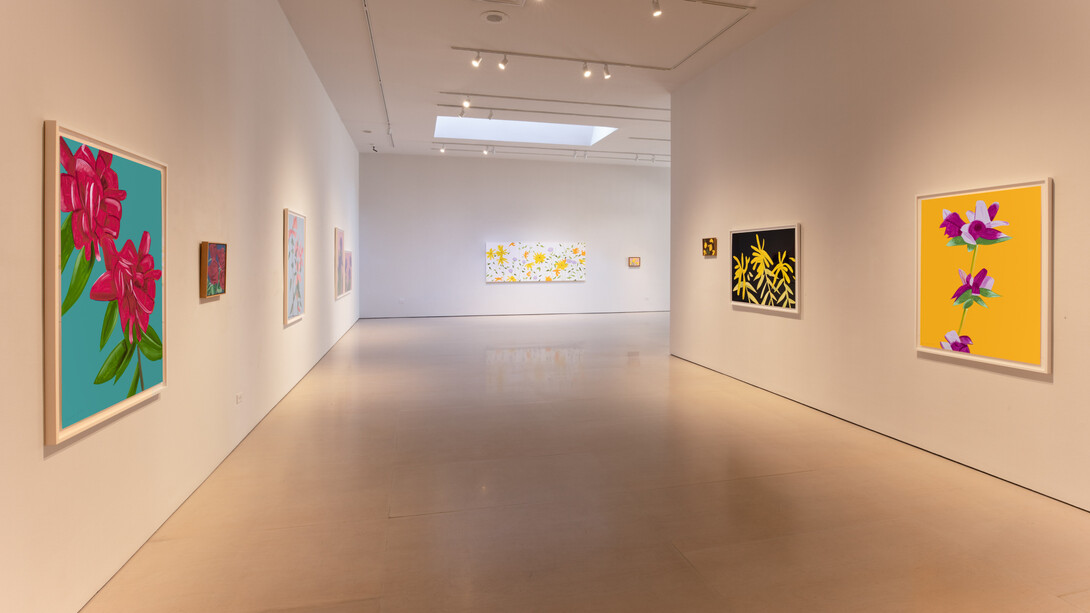 Alex Katz: Flowers at McClain Gallery, installation view, photo by Allyson Hunstman. Courtesy of McClain Gallery, Houston, Texas