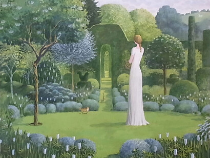 Alan Parry, The White Room, Acrylic on Board, signed, 61 x 61 cm