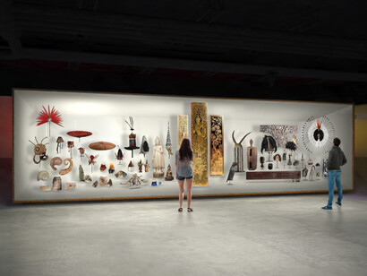 Émile Guimet Gallery, exhibition view. Courtesy of Musée des Confluences