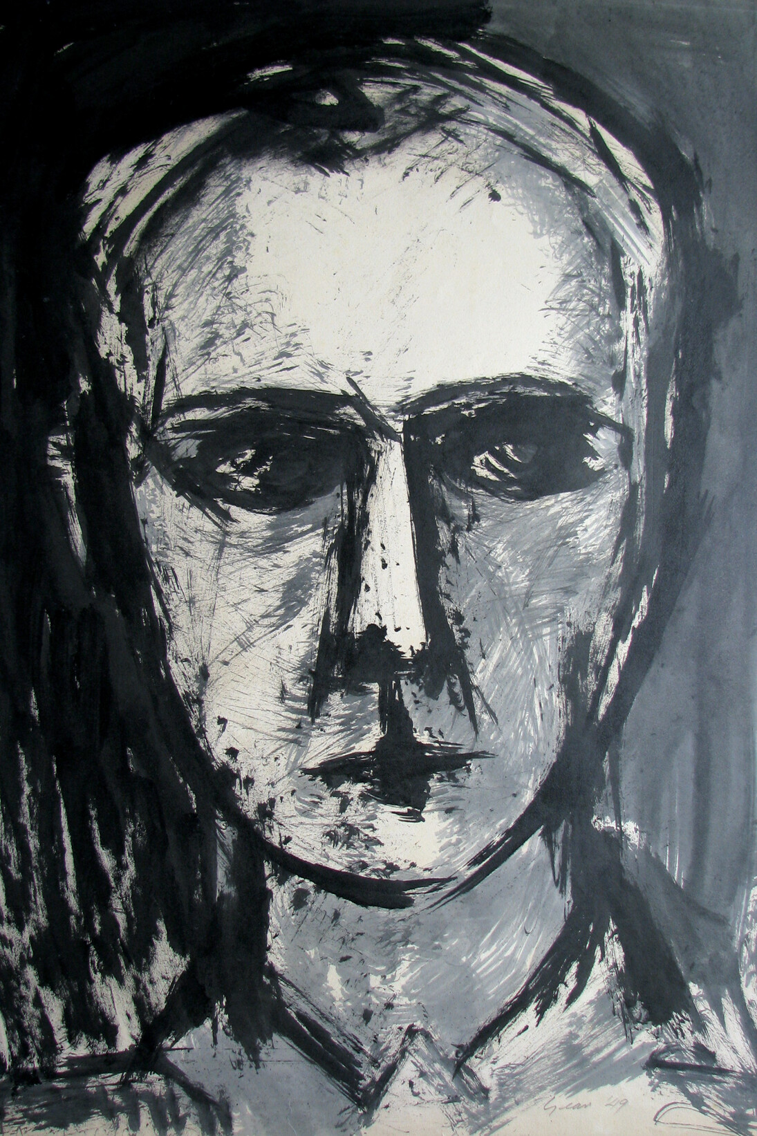 William Gear, Self-portrait, 1949, Copyright the Artist's Estate, Image courtesy Fosse Gallery