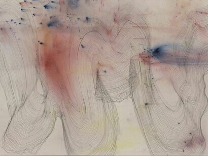 Jay Heikes, detail of Music for Minor Planets (Achilles), 2013, Graphite and pigment on dyed and bleached paper, 43 1/2 x 79 1/4 inches 110.5 x 201.3 cm, Courtesy of Marianne Boesky Gallery, New York