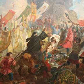 Karl Bryullov, The siege of pskov by Polish King Stefan Batory in 1581, 1839–1843. Courtesy of New Tretyakov Gallery