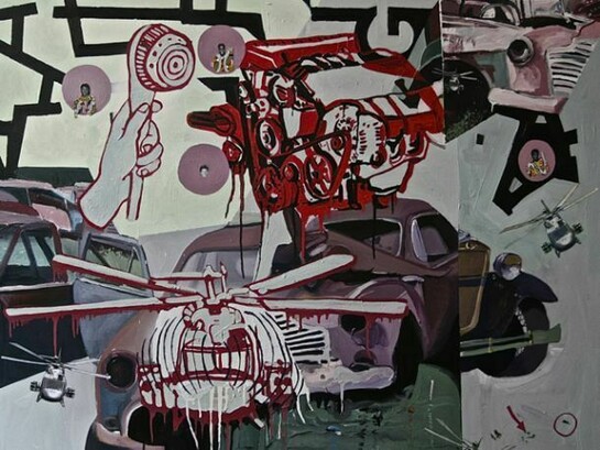 George Afedzi Hughes, Brown Rust, 2013, oil on canvas, 39.5x49.5 inches-compress