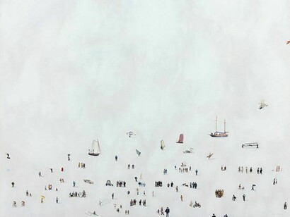 Pablo D'Antoni, 163, 2014, oil on panel, 32 x 40 in.