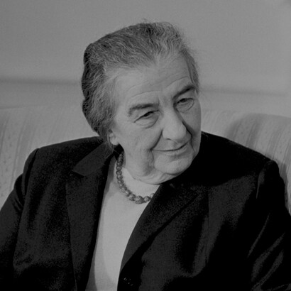 Golda Meier, primera ministra entre 1969 y 1974