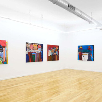 Richard Hull, After all, paintings and prints, exhibition view. Courtesy of Western Exhibitions