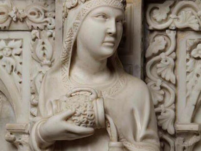 Anonimo. 'La Temperanza' da 'Arca di Sant'Agostino', 1360 circa. San Pietro in Ciel d'oro, Pavia