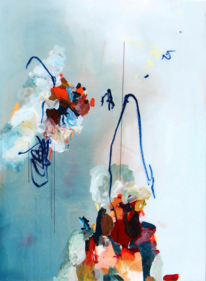 Matter Sideways Along
mixed media on panel with resin
36 x 48 in.  