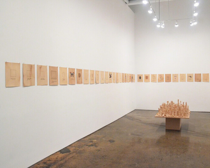 Roberta Allen, Exhibition view. Courtesy of Minus Space