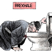 The 2017 Pulitzer Prize Winning Cartoons of Jim Morin. Courtesy of Newseum 