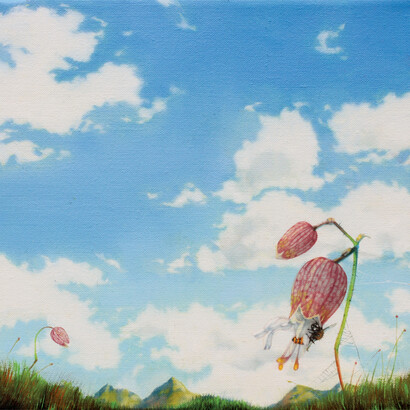 The Devil's eyes (2014), olio su tela, 20x20 cm