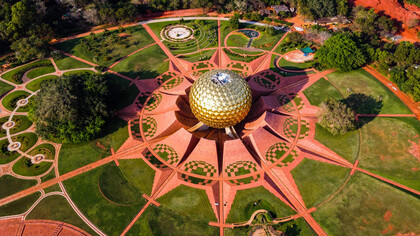 Auroville, India, the international township created by The Mother (Mirra Alfassa)