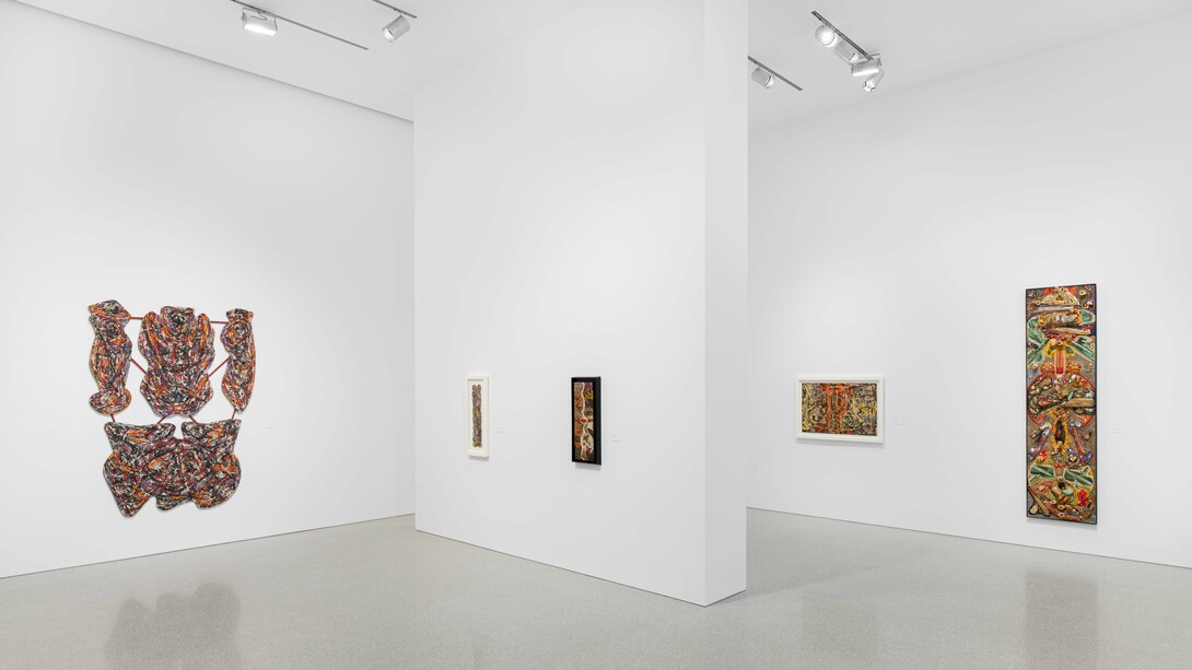 Alfonso Ossorio and Nandor Fodor, The search for the beloved, exhibition view. Courtesy of Michael Rosenfeld Gallery 