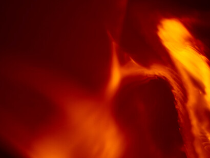 Detalle de una llama de fuego