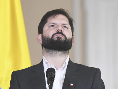 Gabriel Boric, presidente de Chile y uno de los promotores de la Nueva Constitución, en una alocución en la noche del 4 de septiembre de 2022