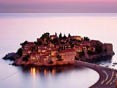 Dusk over Sveti Stefan