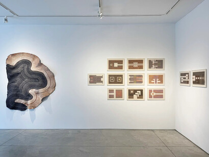 various artists, Walking lines, exhibition view. Courtesy of Praxis Gallery