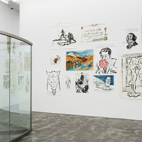 Raymond Pettibon, A Selection by Dan Graham (2018). Courtesy of Galleri Nicolai Wallner and the artist, Courtesy Regen Projects, Los Angeles and David Zwirner, New York. Photo: Anders Sune Berg