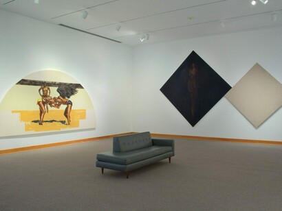 Meleko Mokgosi, Exhibition view. Courtesy of WCMA