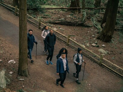 People hiking together for convenience