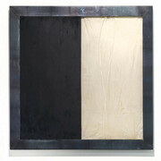 Gregorio Botta, Senza titolo (Giotto), 2012, nerofumo, lino, cera, vetro, acqua