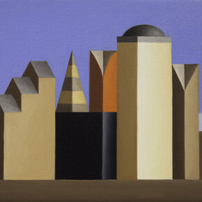 Renny Tait, Study with Blue Sky, 2014, Oil on linen, 15 x 23 cm, 5 7/8 x 9 1/8 in, Courtesy of Flowers Gallery - New York. Copyright © the Artist