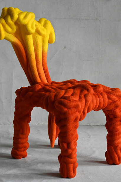 Liam Lee explores the intersection of comfort and pop art culture through sculptural furniture crafted from felted wool