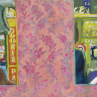 Christa Dichgans, “Tapete mit Spiegeln”, 1964, caparol pastel on canvas in artist frame