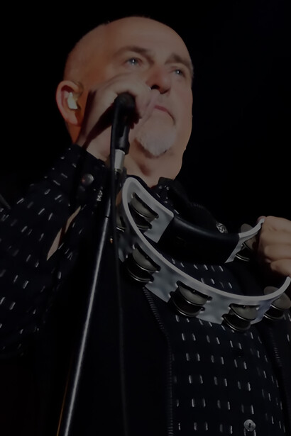 A captivating photograph of Peter Gabriel captured during the 3rd Life Festival in Oświęcim, Poland
