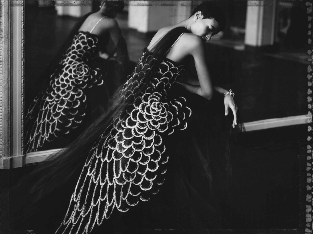 Cathleen Naundorf, My Paradise Bird I, Chanel - Haute Couture Winter 2006 - N°53, 2008, Gelatin silver print, 20 x 24 inches (50 x 60 cm)