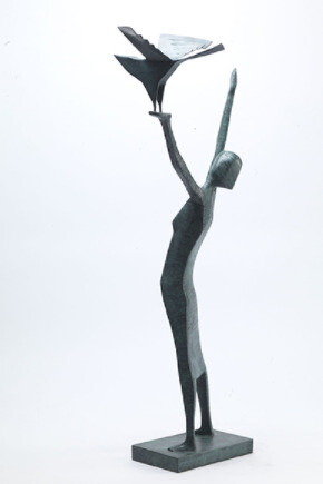 Terence Coventry, Woman Releasing Bird Large, 2016. Courtesy of Pangolin